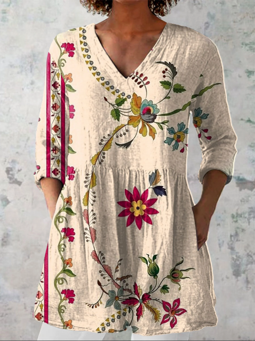 Willow | Long V-Neck Blouse