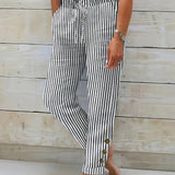 Madeleine | Striped Relaxed Trousers