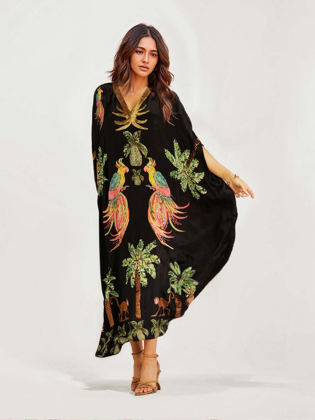 Violet - Tropical Printed Maxi Dress